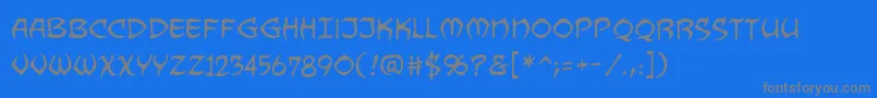 DragonbonesbbReg-Schriftart – Graue Schriften auf blauem Hintergrund