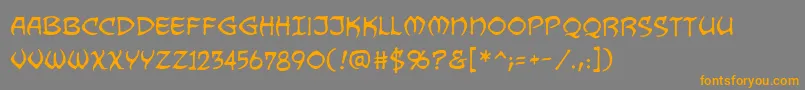 DragonbonesbbReg Font – Orange Fonts on Gray Background