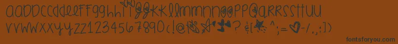 fuente Smoochesofyou – Fuentes Negras Sobre Fondo Marrón