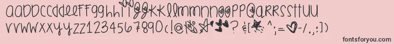 Smoochesofyou Font – Black Fonts on Pink Background