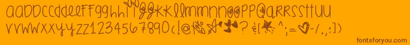 Smoochesofyou Font – Brown Fonts on Orange Background