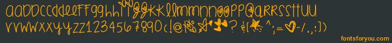 Smoochesofyou Font – Orange Fonts on Black Background