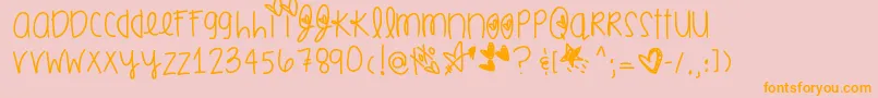 Smoochesofyou Font – Orange Fonts on Pink Background