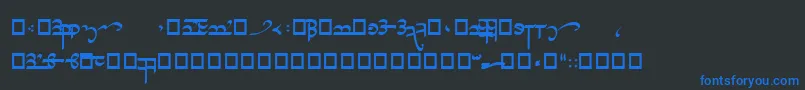 Шрифт TirionSarati – синие шрифты на чёрном фоне