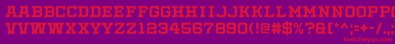 SlabbyPricesRegular Font – Red Fonts on Purple Background