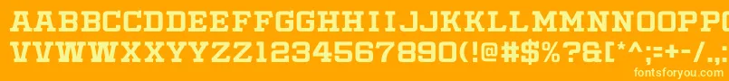 SlabbyPricesRegular Font – Yellow Fonts on Orange Background