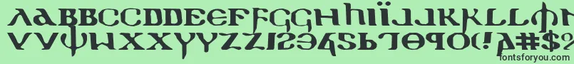 Holyv2e Font – Black Fonts on Green Background