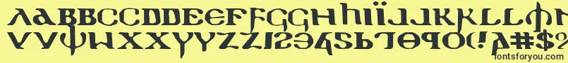 Holyv2e Font – Black Fonts on Yellow Background