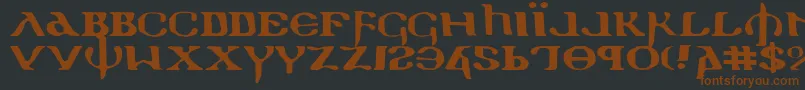 Holyv2e Font – Brown Fonts on Black Background