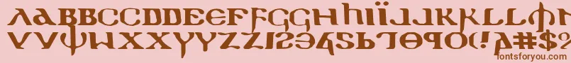 Holyv2e Font – Brown Fonts on Pink Background