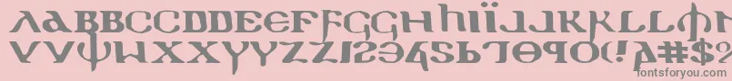 Holyv2e Font – Gray Fonts on Pink Background