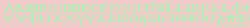 Holyv2e Font – Green Fonts on Pink Background