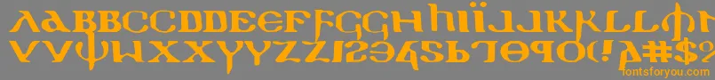 Шрифт Holyv2e – оранжевые шрифты на сером фоне