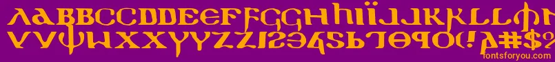 Holyv2e Font – Orange Fonts on Purple Background