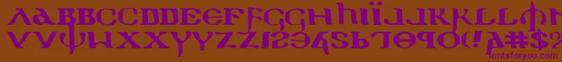 Holyv2e Font – Purple Fonts on Brown Background
