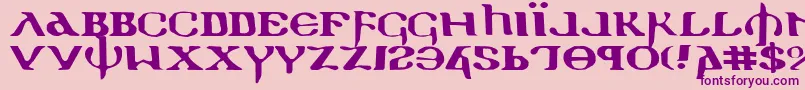 Holyv2e Font – Purple Fonts on Pink Background
