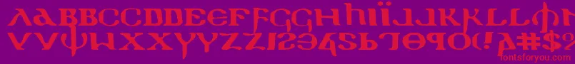 Holyv2e Font – Red Fonts on Purple Background