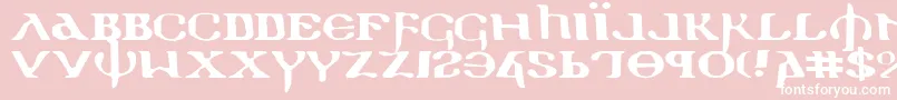 Holyv2e Font – White Fonts on Pink Background