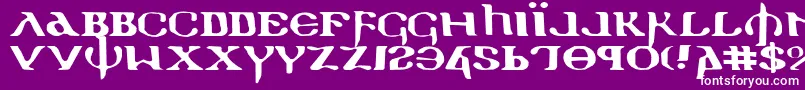 Holyv2e Font – White Fonts on Purple Background