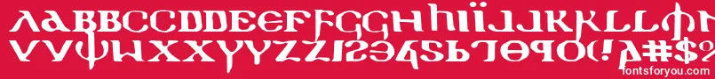 Holyv2e Font – White Fonts on Red Background