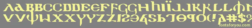 Holyv2e Font – Yellow Fonts on Gray Background