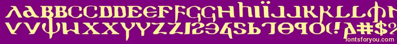 Holyv2e Font – Yellow Fonts on Purple Background