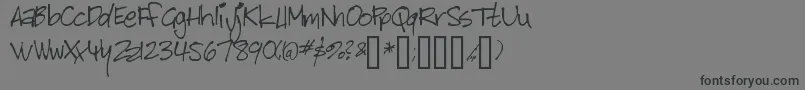 Bitch-Schriftart – Schwarze Schriften auf grauem Hintergrund