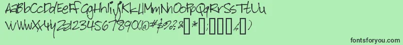 Bitch Font – Black Fonts on Green Background