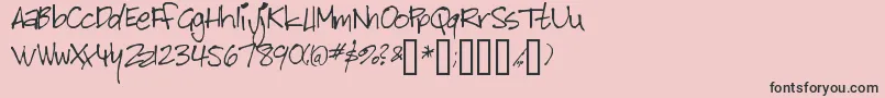 Bitch Font – Black Fonts on Pink Background