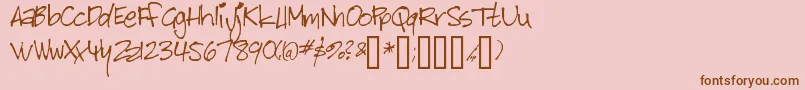 Bitch Font – Brown Fonts on Pink Background