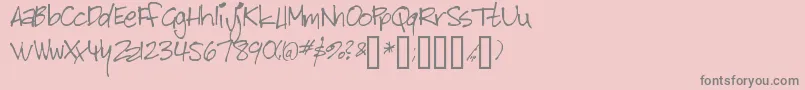 fuente Bitch – Fuentes Grises Sobre Fondo Rosa