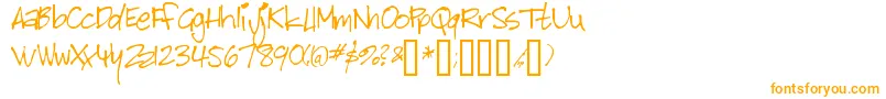 Bitch-Schriftart – Orangefarbene Schriften