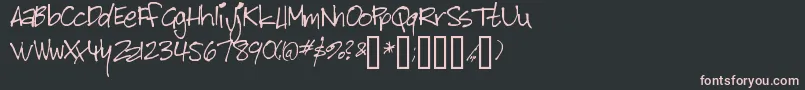 Bitch Font – Pink Fonts on Black Background