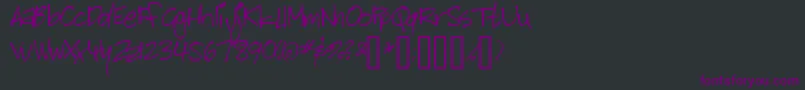 Bitch Font – Purple Fonts on Black Background