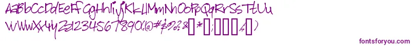 Bitch Font – Purple Fonts on White Background