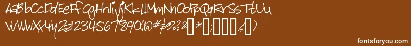 Bitch Font – White Fonts on Brown Background