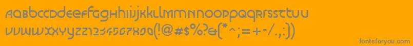 LinotypeScottVenus Font – Gray Fonts on Orange Background