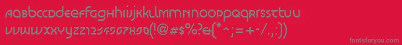 LinotypeScottVenus Font – Gray Fonts on Red Background