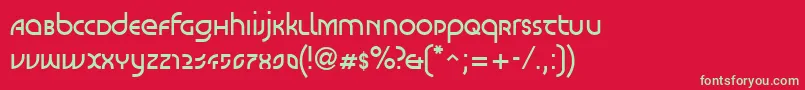 LinotypeScottVenus Font – Green Fonts on Red Background