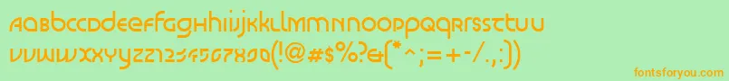 LinotypeScottVenus Font – Orange Fonts on Green Background