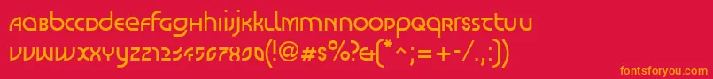 LinotypeScottVenus Font – Orange Fonts on Red Background