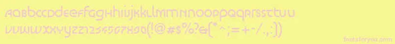 LinotypeScottVenus Font – Pink Fonts on Yellow Background