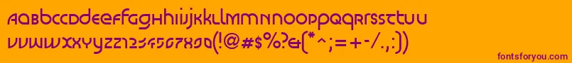 LinotypeScottVenus Font – Purple Fonts on Orange Background