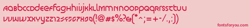 LinotypeScottVenus Font – Red Fonts on Pink Background