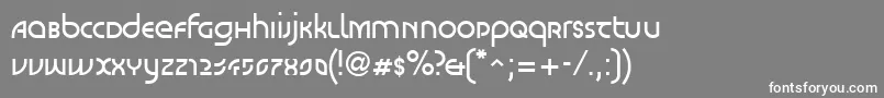 フォントLinotypeScottVenus – 灰色の背景に白い文字