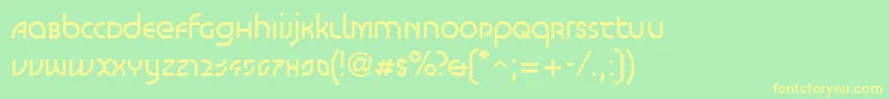 LinotypeScottVenus Font – Yellow Fonts on Green Background