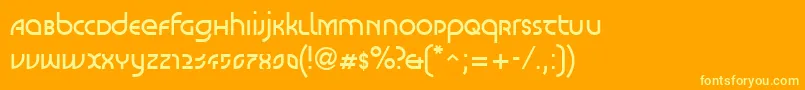 LinotypeScottVenus Font – Yellow Fonts on Orange Background