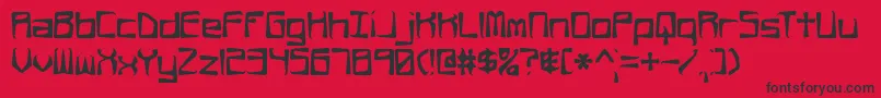 RehearsalOffsetBrk Font – Black Fonts on Red Background