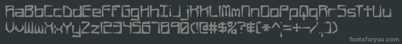 RehearsalOffsetBrk Font – Gray Fonts on Black Background