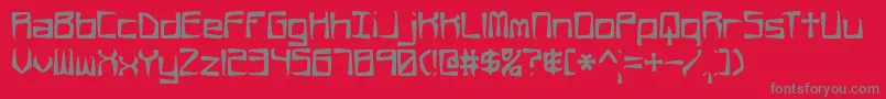 Lisätietoja RehearsalOffsetBrk-fontista RehearsalOffsetBrk-fontti – harmaat kirjasimet punaisella taustalla